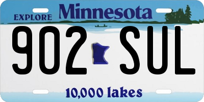 MN license plate 902SUL