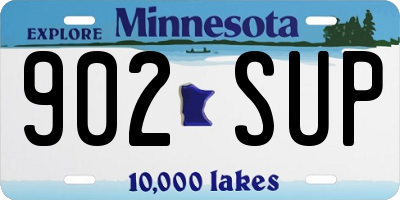 MN license plate 902SUP