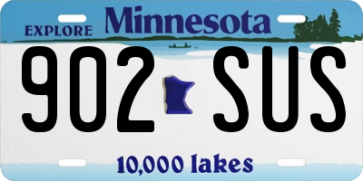 MN license plate 902SUS