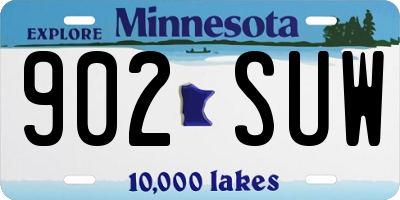 MN license plate 902SUW
