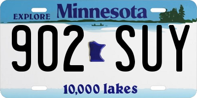 MN license plate 902SUY