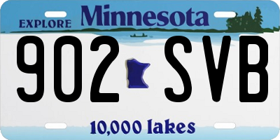 MN license plate 902SVB