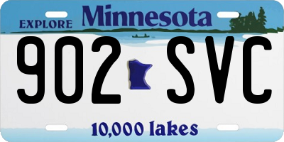 MN license plate 902SVC