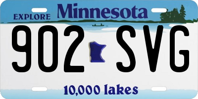 MN license plate 902SVG