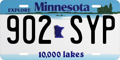 MN license plate 902SYP