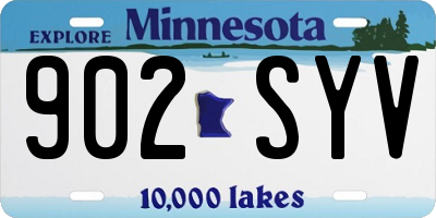 MN license plate 902SYV