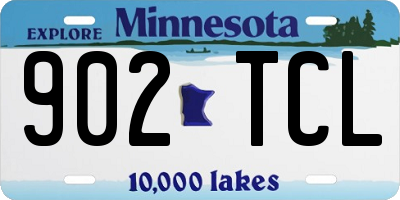 MN license plate 902TCL