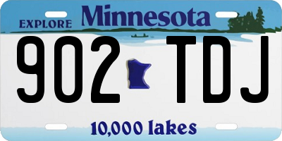 MN license plate 902TDJ