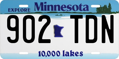MN license plate 902TDN
