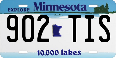 MN license plate 902TIS