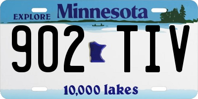 MN license plate 902TIV