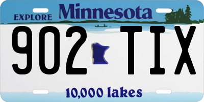 MN license plate 902TIX