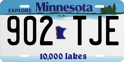 MN license plate 902TJE