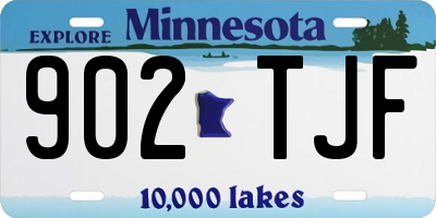 MN license plate 902TJF
