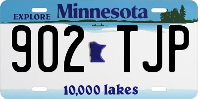 MN license plate 902TJP