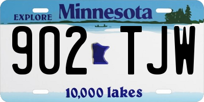 MN license plate 902TJW