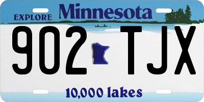 MN license plate 902TJX