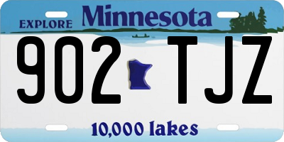 MN license plate 902TJZ