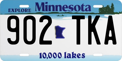 MN license plate 902TKA