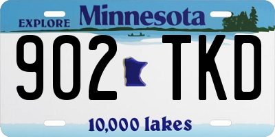 MN license plate 902TKD