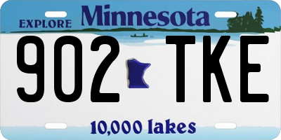 MN license plate 902TKE