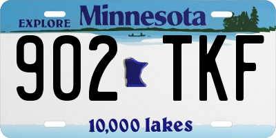 MN license plate 902TKF