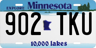 MN license plate 902TKU