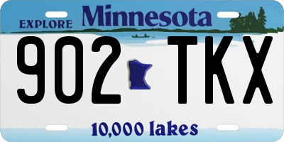 MN license plate 902TKX