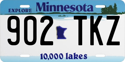 MN license plate 902TKZ
