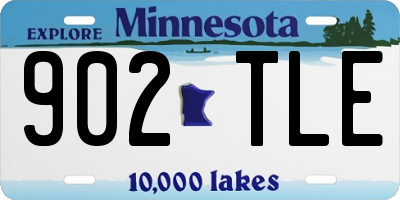 MN license plate 902TLE