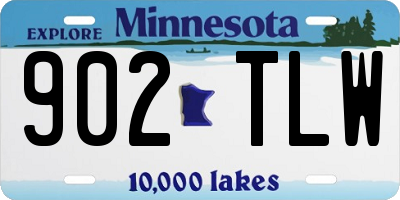 MN license plate 902TLW