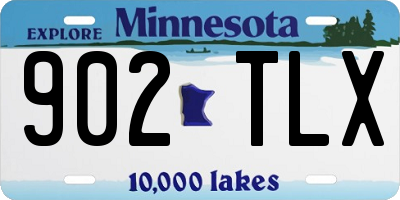 MN license plate 902TLX