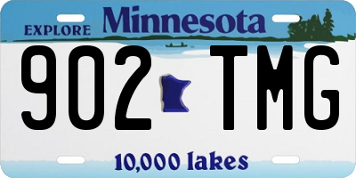 MN license plate 902TMG
