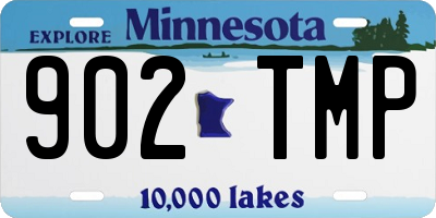 MN license plate 902TMP