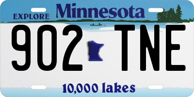 MN license plate 902TNE