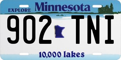 MN license plate 902TNI