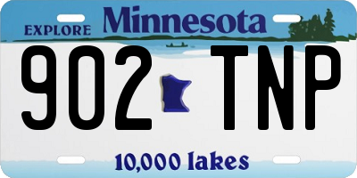 MN license plate 902TNP