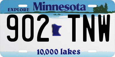 MN license plate 902TNW