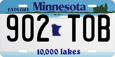MN license plate 902TOB