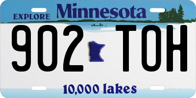 MN license plate 902TOH