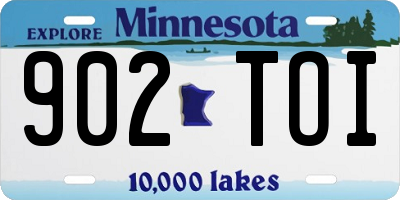 MN license plate 902TOI