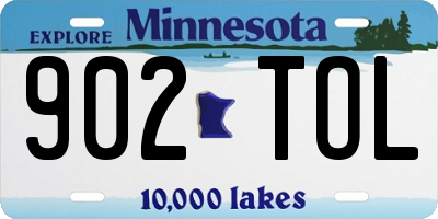 MN license plate 902TOL
