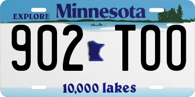 MN license plate 902TOO