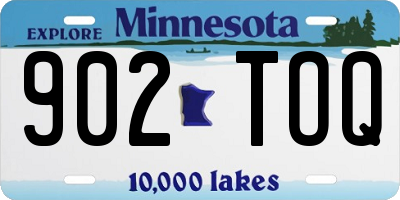 MN license plate 902TOQ