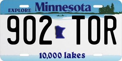 MN license plate 902TOR