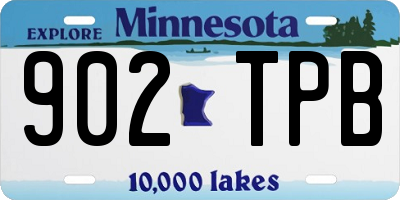 MN license plate 902TPB