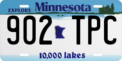 MN license plate 902TPC