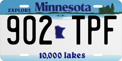 MN license plate 902TPF