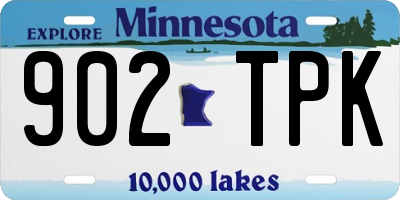 MN license plate 902TPK