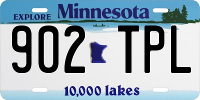 MN license plate 902TPL